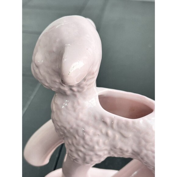 Haeger Pottery Pink baby Lamb Planter Mid Century Vintage Nursey Decor Baby Room - Picture 3 of 10